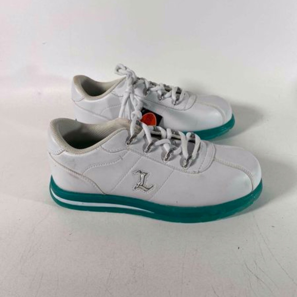 Lugz Women Shoes Sneakers White Leather Green Trim